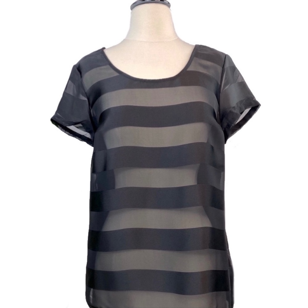 Old navy striped sheer and cotton shirt